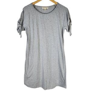 Michael Michael Kors monogram-jacquard grey T-shirt dress